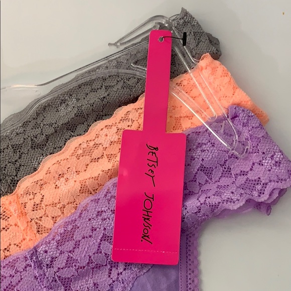 Betsey Johnson Other - Betsey Johnson Underwear M Gray Peach Lavender